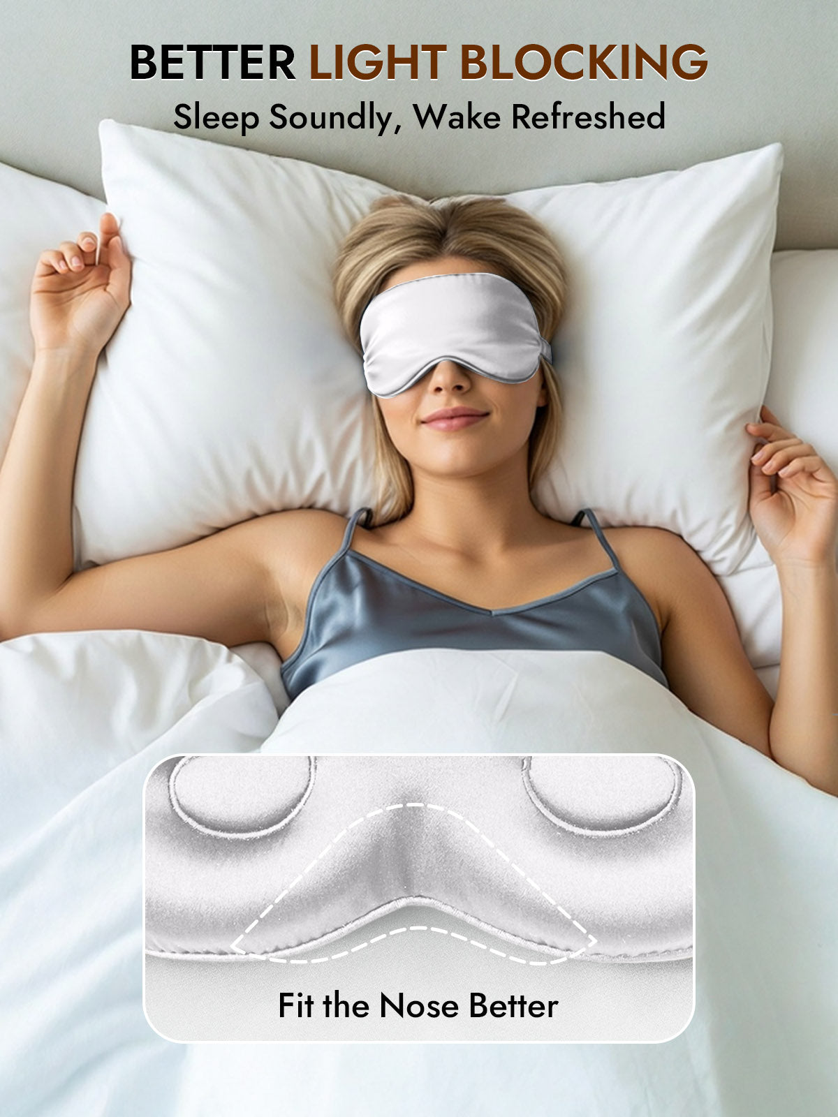 [Light Gray] SilkSilky-AU Eye Mask 003