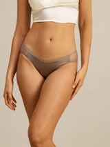 [Coffee] SilkSilky-AU 19Momme Stretch Silk Charmeuse Panty 003