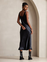 [Black] SilkSilky-AU Sleeveless Dress 002