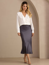 [Dark Gray] SilkSilky-AU Skirt 002