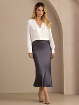 [Dark Gray] SilkSilky-AU Skirt 002