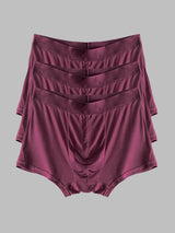 [Wine] SilkSilky-AU 100% Silk Jersey Men's Underwear 006