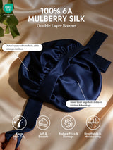 [Dark Blue] SilkSilky-AU Sleep Cap 002