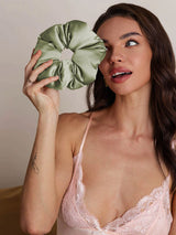 [Light Green] SilkSilky-AU Scrunchie 001
