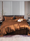 SilkSilky AU 22Momme Pure Silk Bedding Set Coffee 001