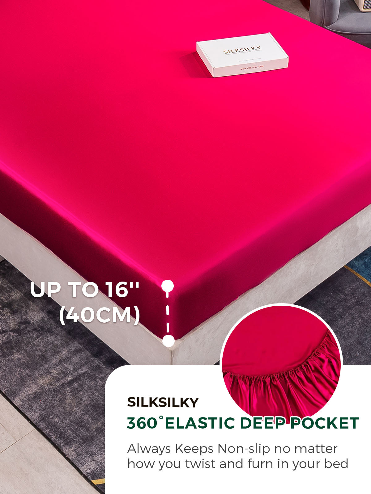 [Wine] SilkSilky-AU 25Momme Bedding Set 004