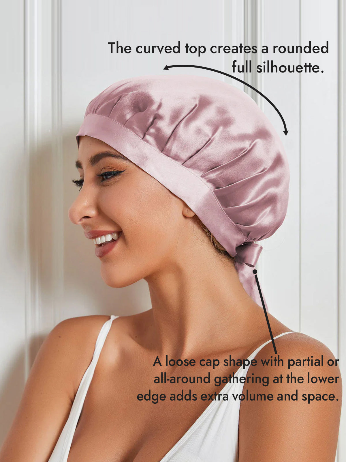 [Pale Mauve] SilkSilky-AU Pure Silk Sleep Cap 003