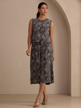 [Pewter Vintage] SilkSilky-AU Sleeveless Crew Neck Women's Outfit Sets 007
