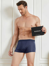 [Dark Blue] SilkSilky-AU 100% Silk Jersey Men's Underwear 001