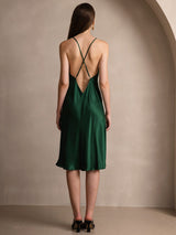 [Dark Green] SilkSilky-AU Sleeveless Dress 002