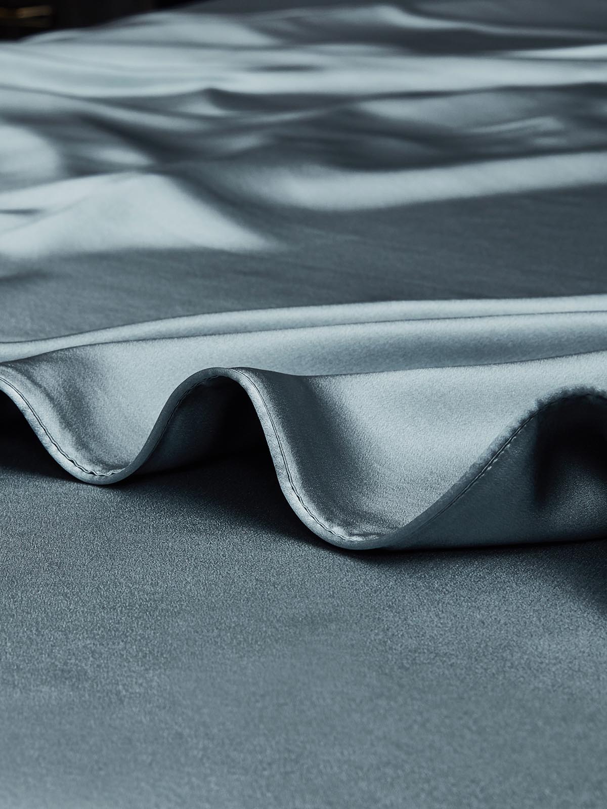 [Grayish Blue] SilkSilky-AU 19Momme Pure Silk Duvet Cover 003