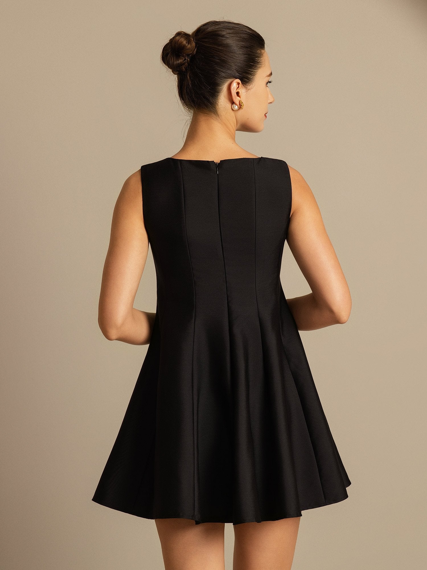 [Black] SilkSilky-AU 32Momme Wool Dress 002,