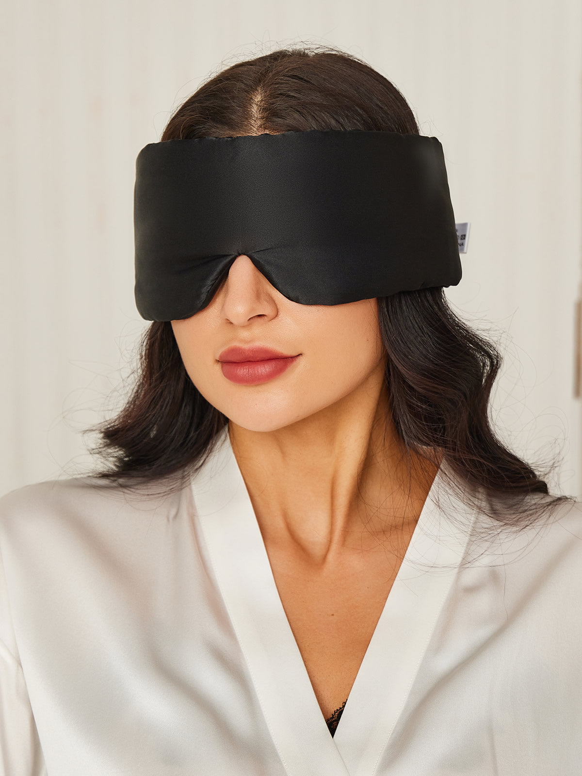[Black] SilkSilky-AU 19Momme Pure Silk Eye Mask 001