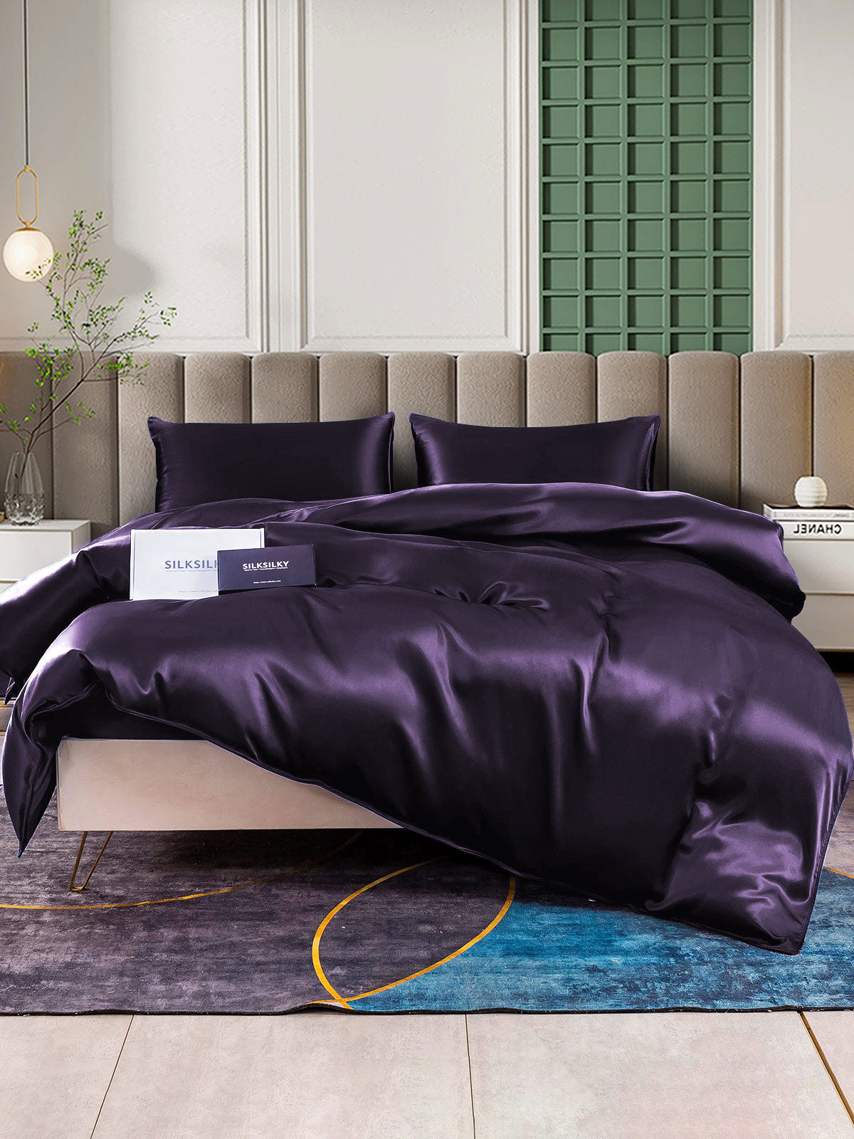 [Deep Purple] SilkSilky-AU 25Momme Bedding Set 002