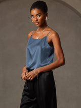 [Real Teal] SilkSilky-AU Spaghetti Strap Camisole 004