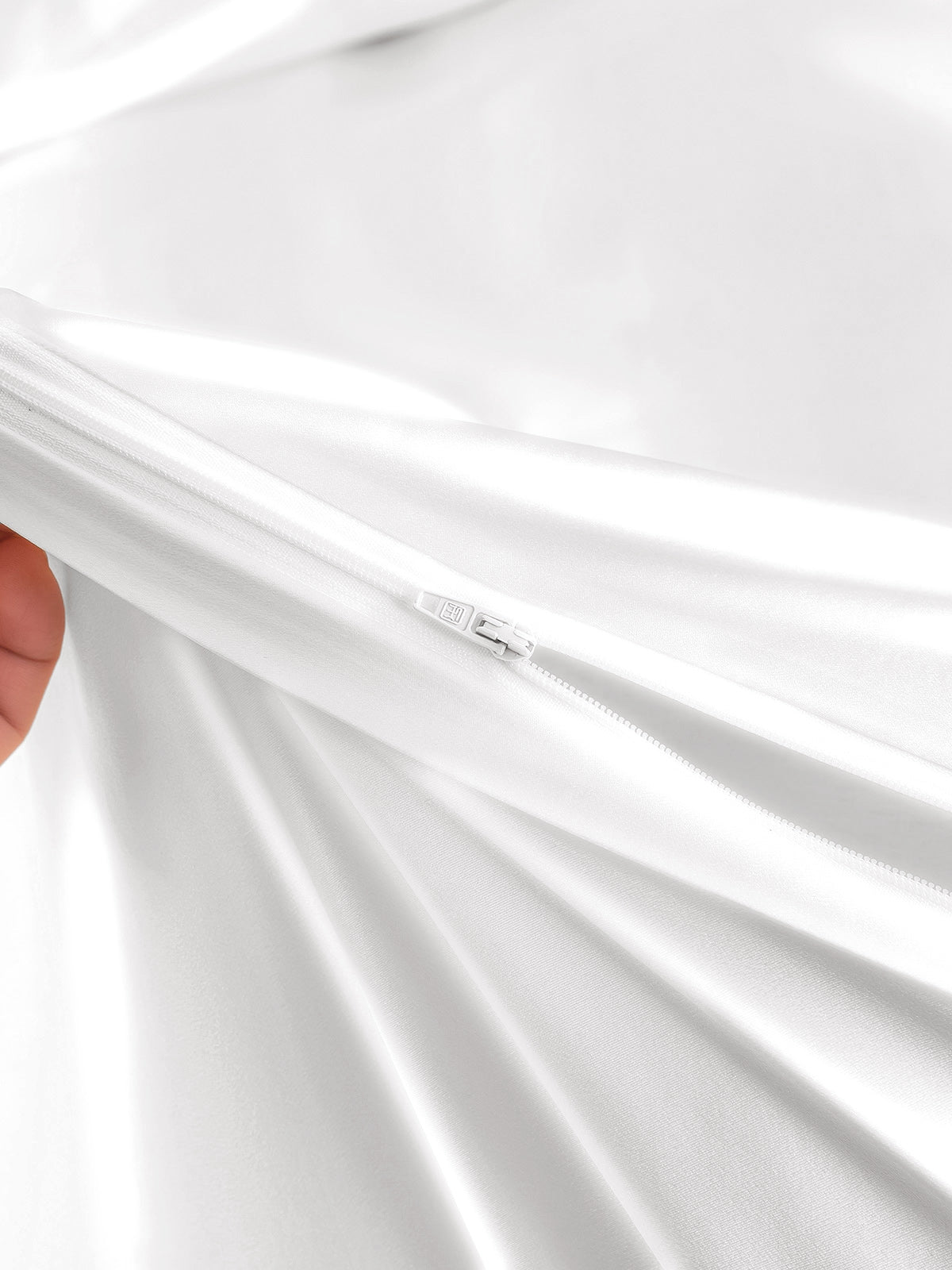 [White] SilkSilky-AU 19Momme Duvet Covers 005