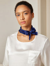 [Dark Blue] SilkSilky-AU Scarf 002