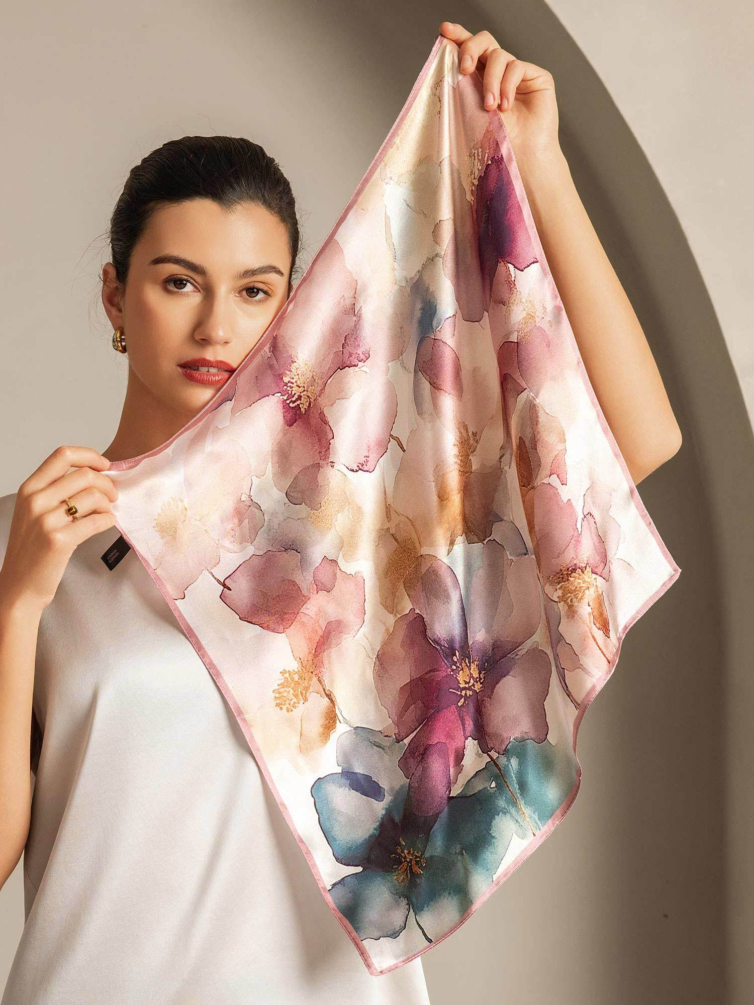 [P102] SilkSilky-AU Pure Silk Scarf 003,