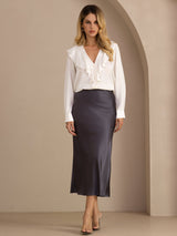 [Dark Gray] SilkSilky-AU Skirt 003
