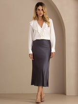 [Dark Gray] SilkSilky-AU Skirt 003