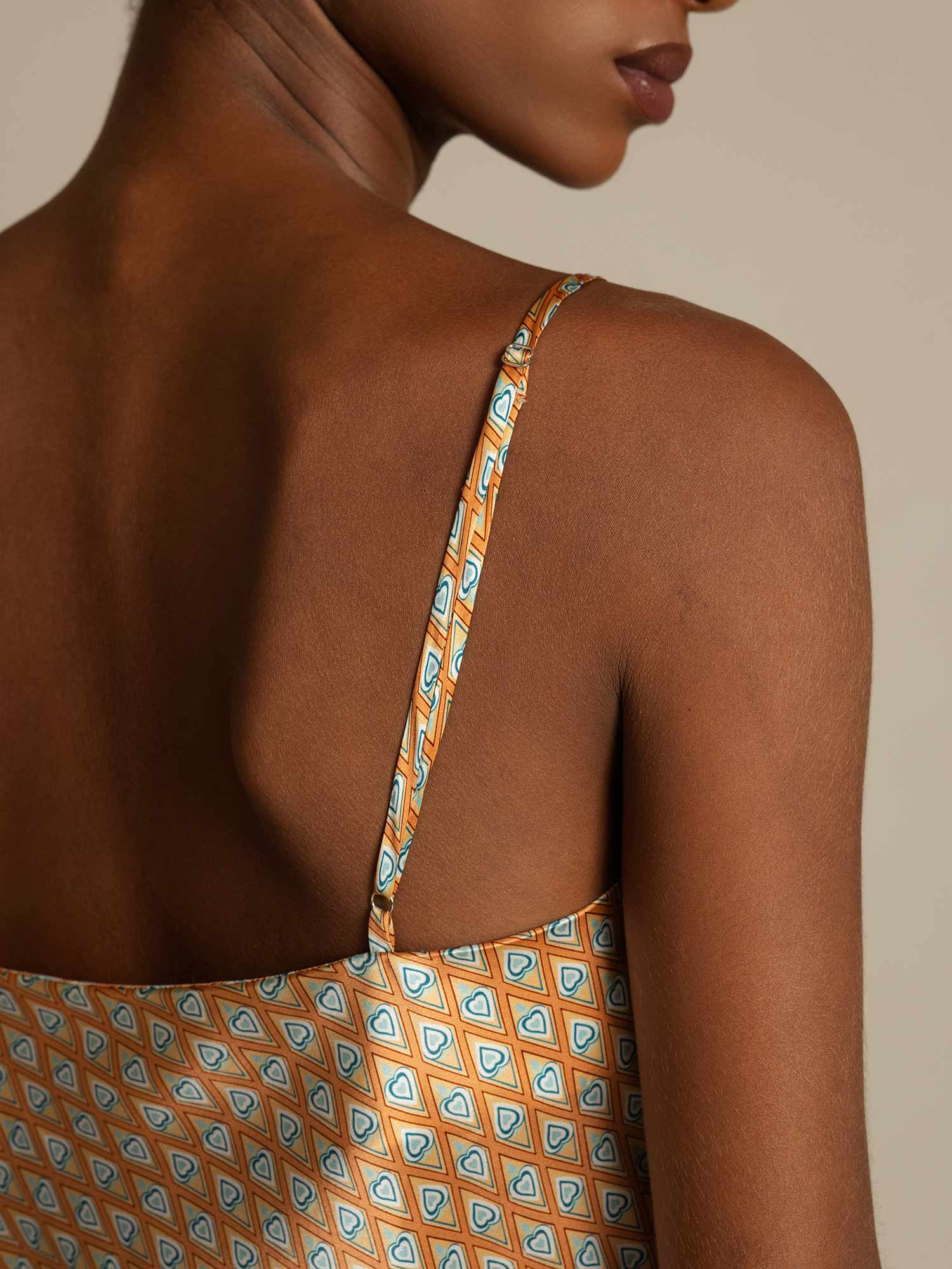 [Floral] SilkSilky-AU Pure Silk V Neck Camisole 004