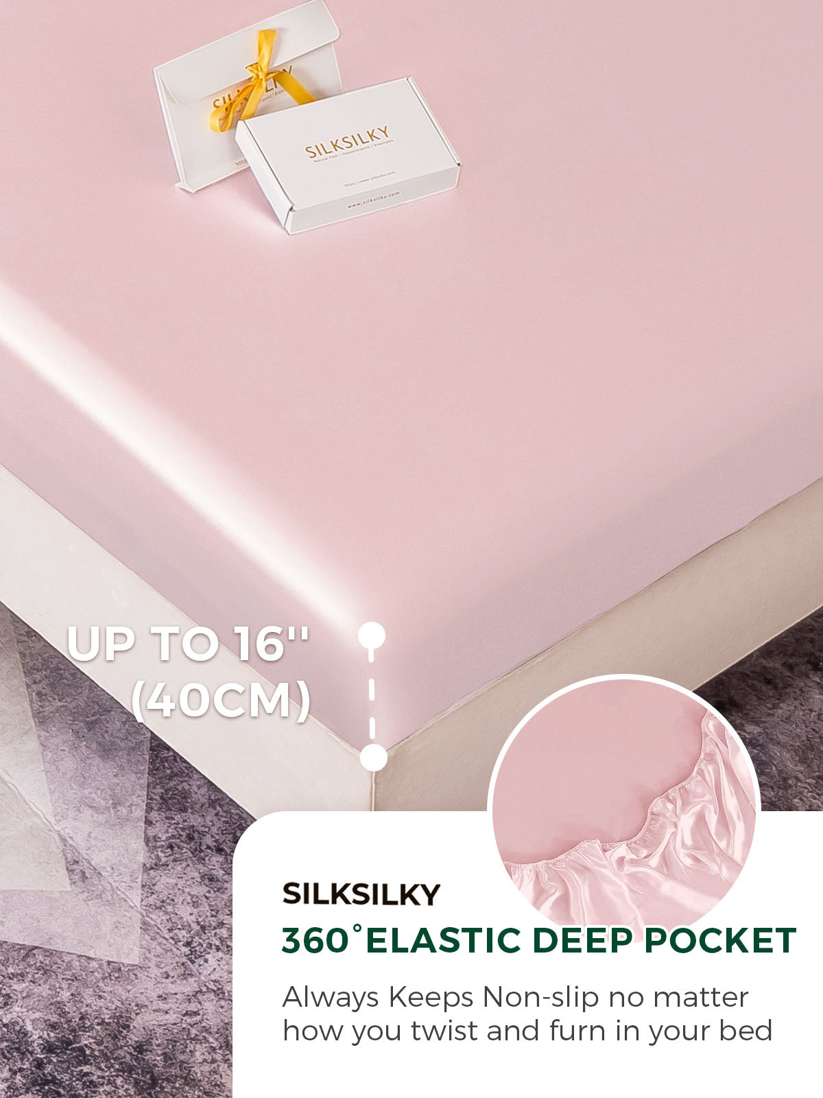 [Pink] SilkSilky-AU 25Momme Bedding Set 004