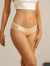 [Champagne] SilkSilky-AU 19Momme Stretch Silk Charmeuse Panty 001
