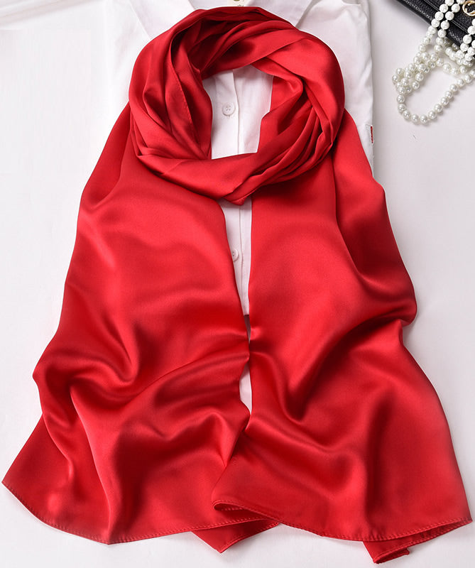 SilkSilky AU Pure Silk Scarf Red 005