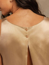[Champagne] SilkSilky-AU Sleeveless Women's Pyjamas 005