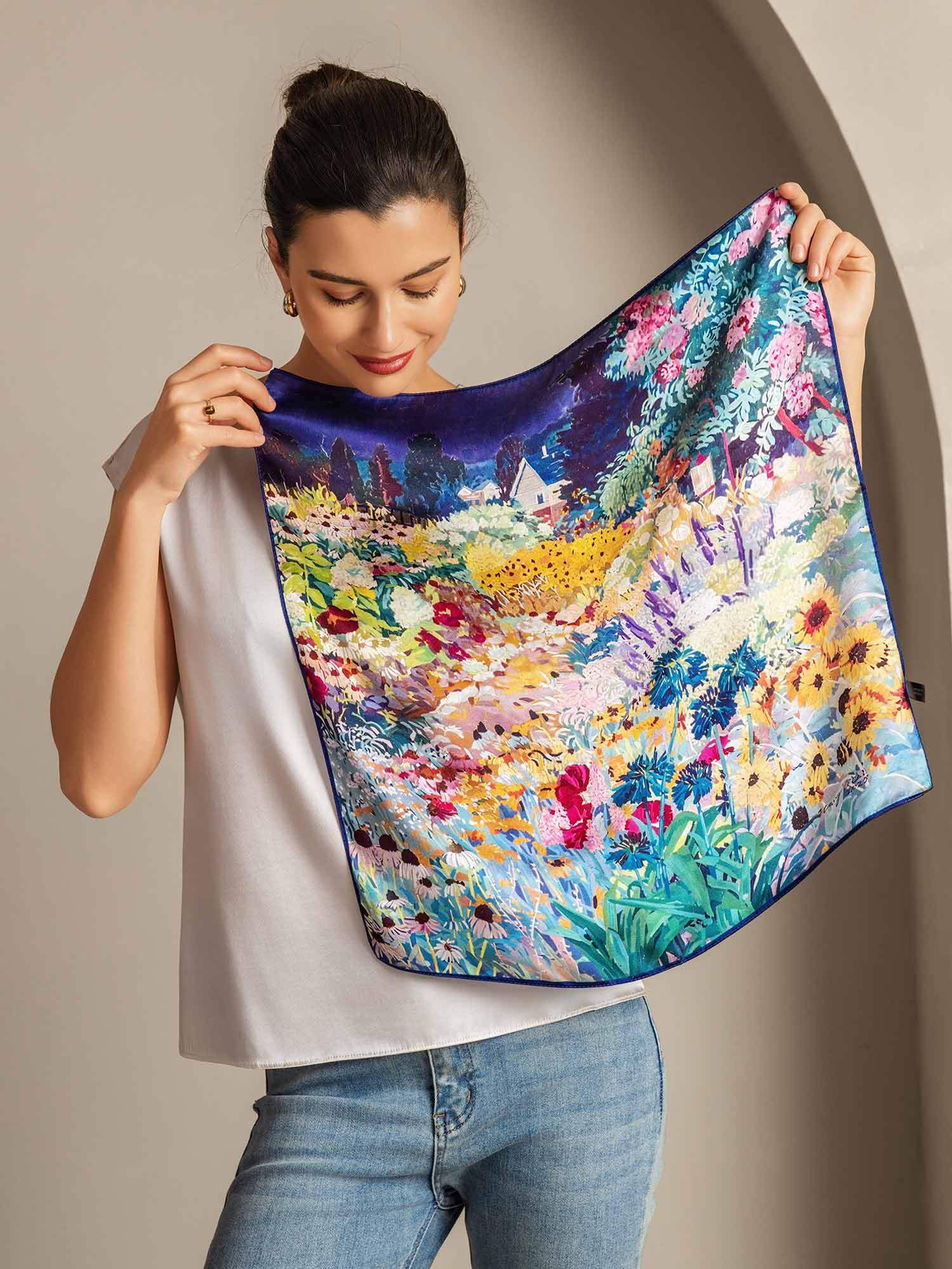 [P093] SilkSilky-AU Pure Silk Scarf 004