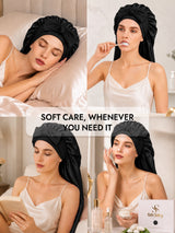 [Black] SilkSilky-AU Sleep Cap 006