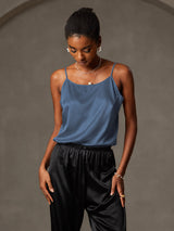 [Real Teal] SilkSilky-AU Spaghetti Strap Camisole 001