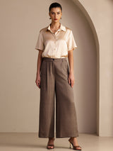 [Coffee] SilkSilky-AU Womens Pants 005