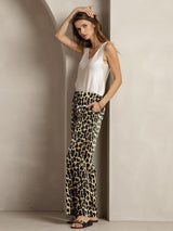 [Leopard] SilkSilky-AU 19Momme Silk Womens Pants 003,