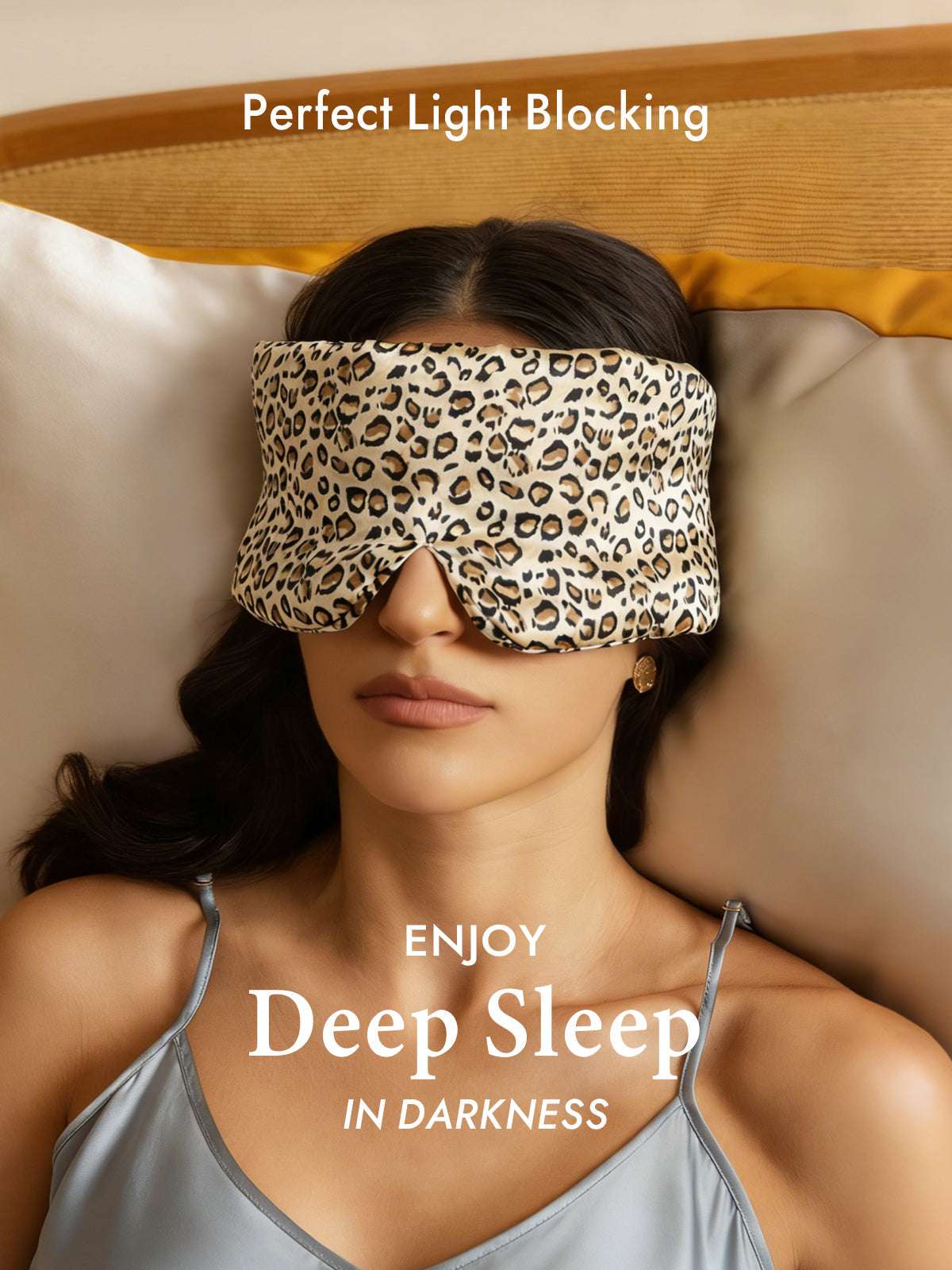 [Leopard] SilkSilky-AU 19Momme Pure Silk Eye Mask 003