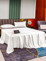 [White] SilkSilky-AU 25Momme Bedding Set 003