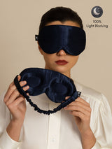[Dark Blue] SilkSilky-AU 22Momme Sleep Mask 001