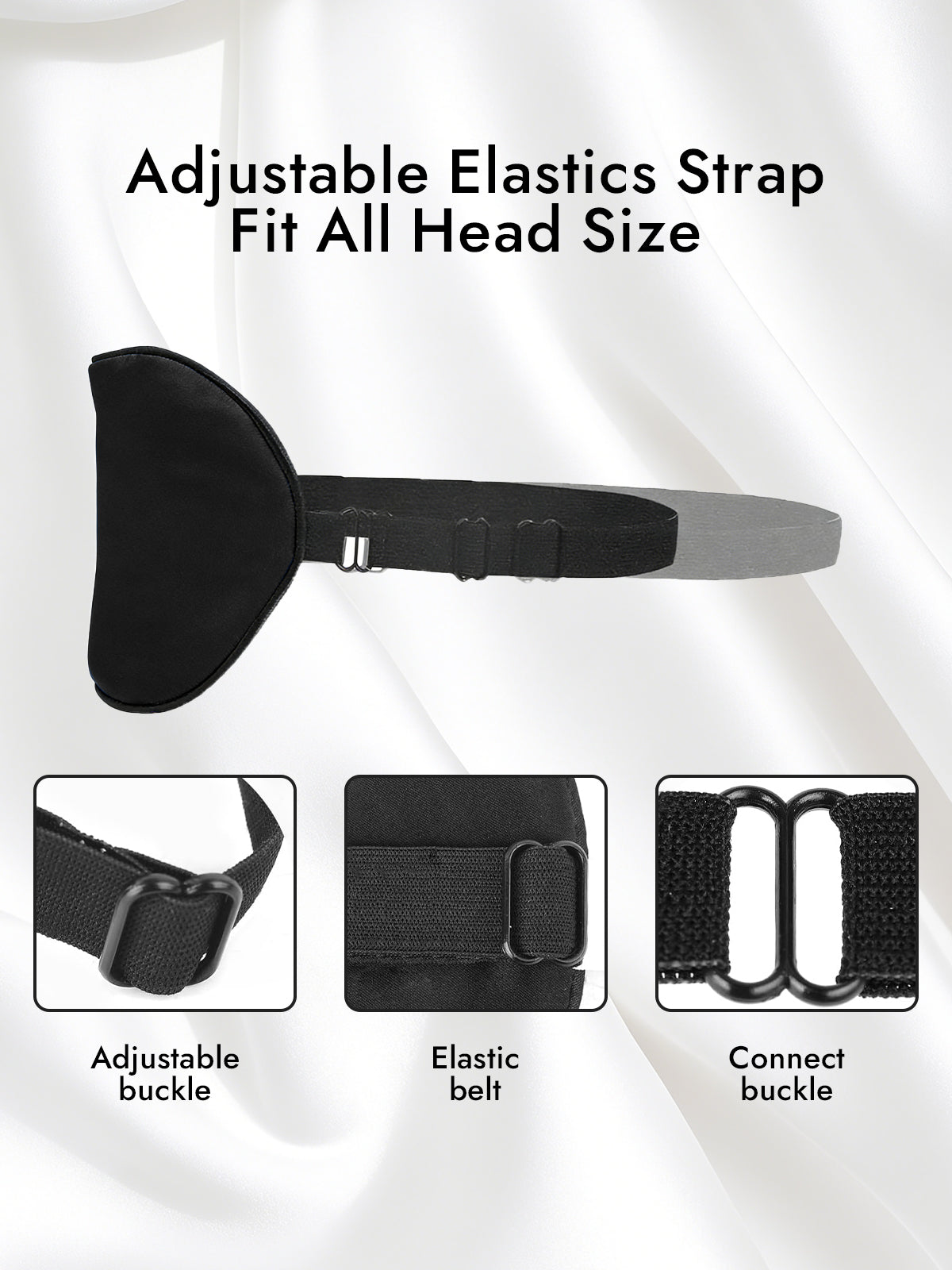 [Black] SilkSilky-AU 19Momme Pure Silk Eye Mask 004