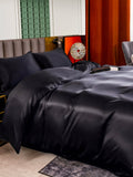 SilkSilky AU 25Momme Pure Silk Bedding Set Black 003