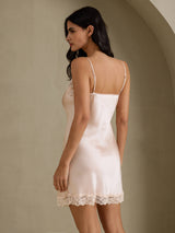 [Pink] SilkSilky-AU Sleeveless V Neck Nightgown 002