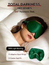 [Dark Green] SilkSilky-AU 22Momme Sleep Mask 002
