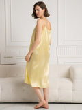 SilkSilky-AU 19Momme Silk Sleeveless Dress LightYellow 002