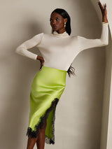 [Beige] SilkSilky-AU Silk Jersey Long Sleeve Turtle Neck Women's T-Shirt 001