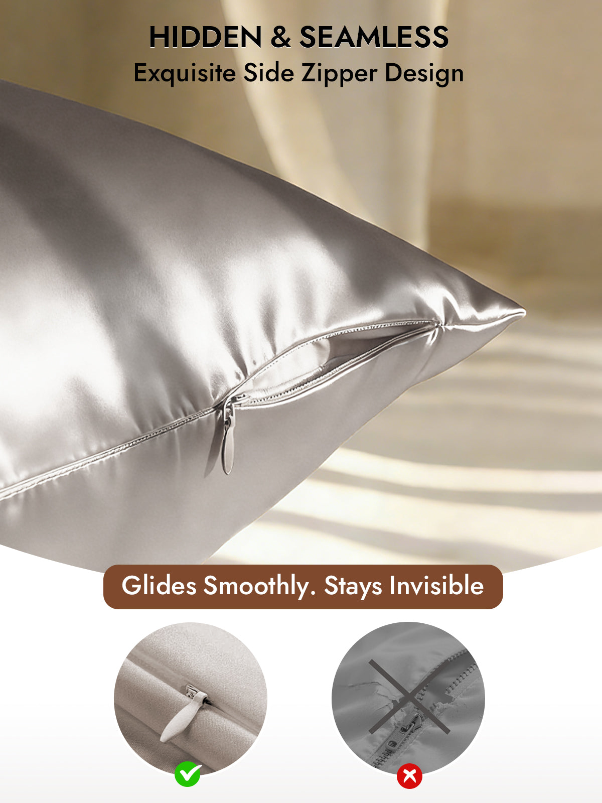[Gray] SilkSilky-AU 30Momme Pure Silk Pillowcase 006
