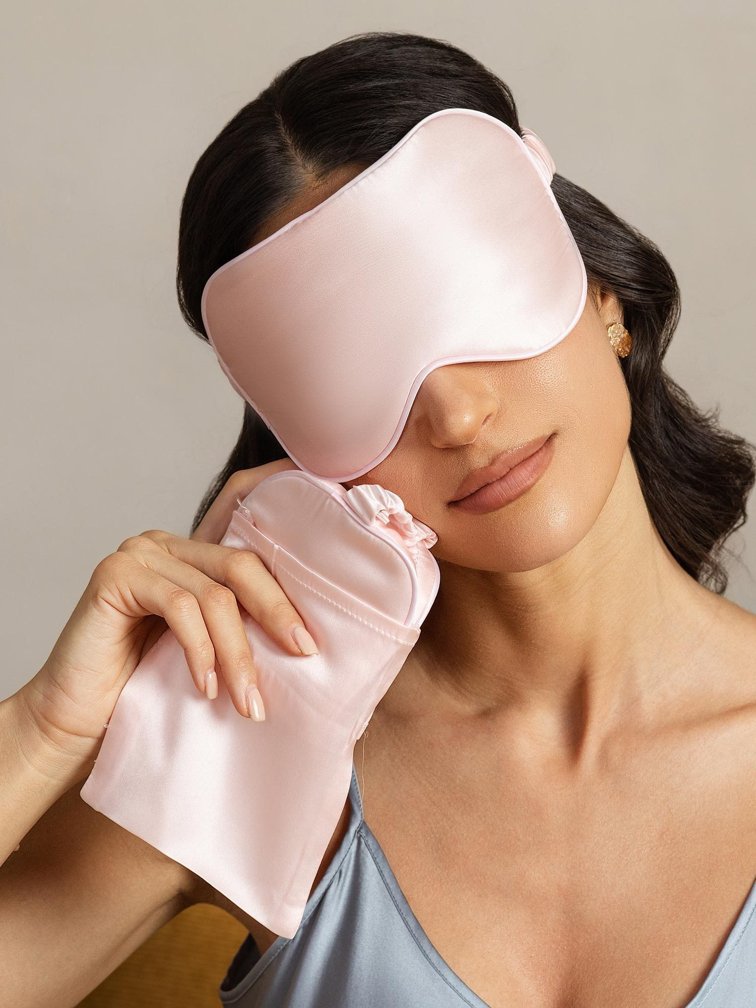 [Pink] SilkSilky-AU Pure Silk Eye Mask 006