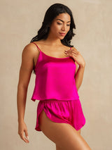 [Rose Red] SilkSilky-AU Spaghetti Strap Camisole Set 003