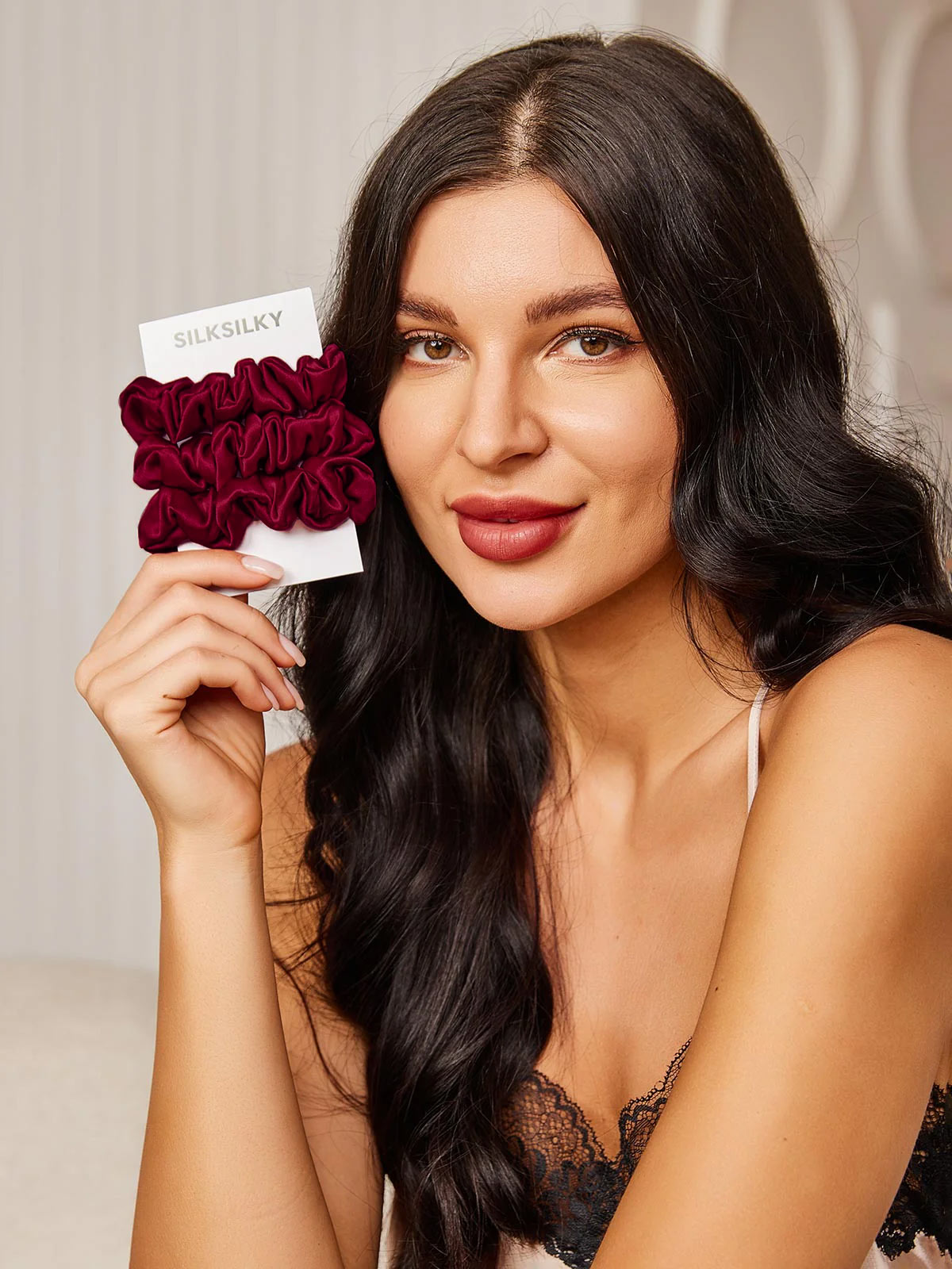 [Fuchsia] SilkSilky-AU 19Momme Pure Silk Scrunchie 002