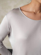 [Silver] SilkSilky-AU Long Sleeve Round Neck Women's Long Johns 004