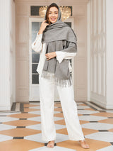 [Gray] SilkSilky-AU Wool Scarf 002