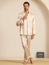 [Champagne] SilkSilky-AU Long Sleeve Notch Collar Men's Pyjamas 003